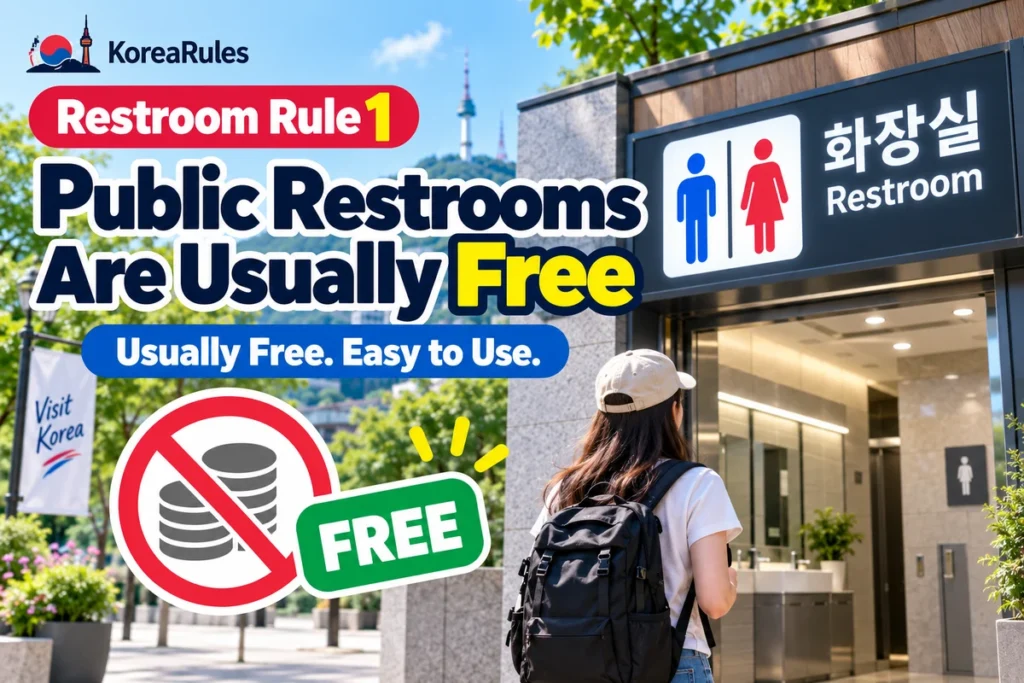 Public restroom in Korea that is free to use