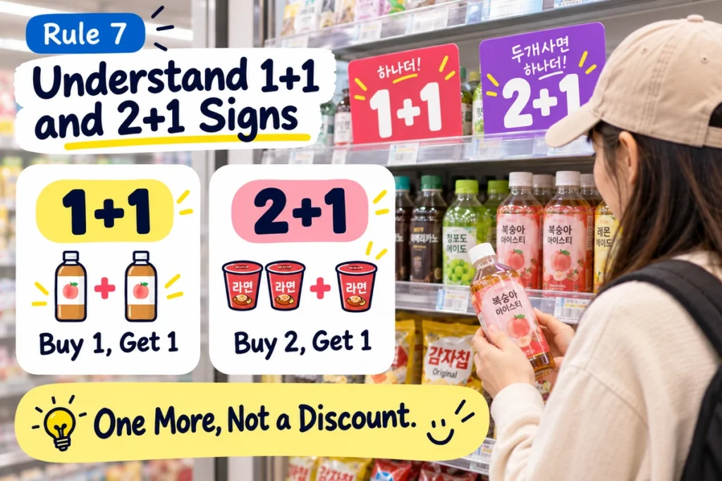 Understanding 1 plus 1 and 2 plus 1 promotions in Korean convenience stores