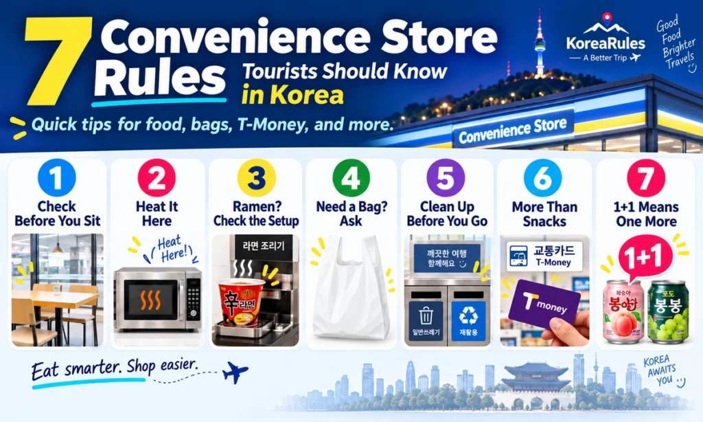 Overview of seven Korean convenience store rules for tourists