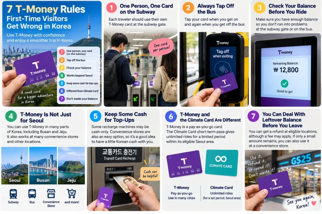 Seven T-Money rules first-time visitors should know in Korea