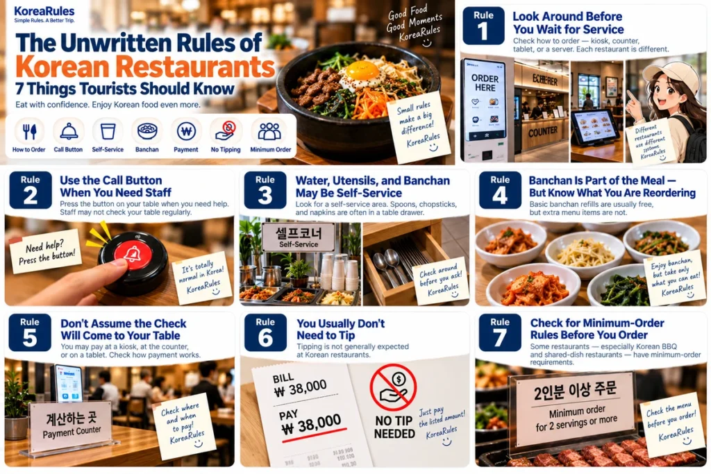 Seven unwritten rules tourists should know at Korean restaurants